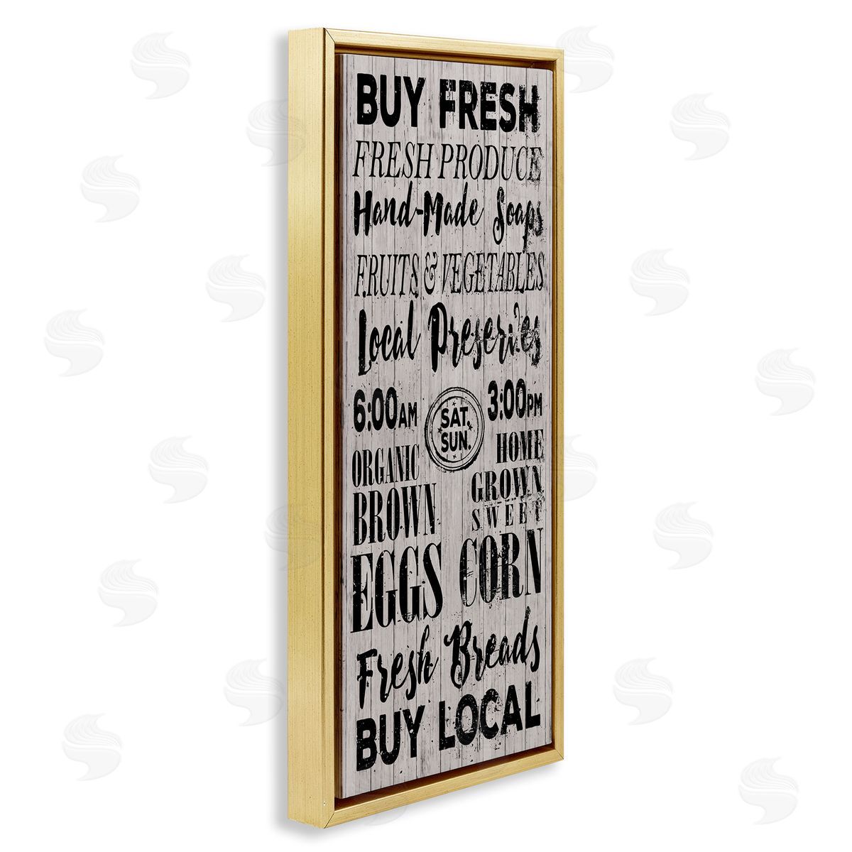 Buy Farm Fresh Gold Floating Frame Canvas Wall Art, Home Decor by Elizabeth Medley