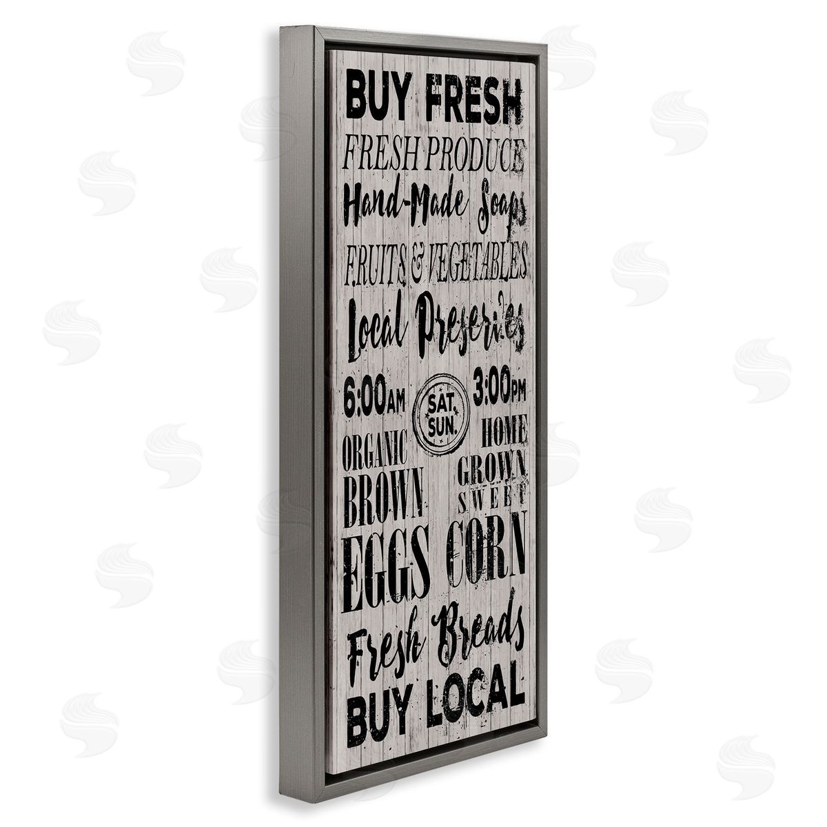 Buy Farm Fresh Grey Floating Frame Canvas Wall Art, Home Decor by Elizabeth Medley