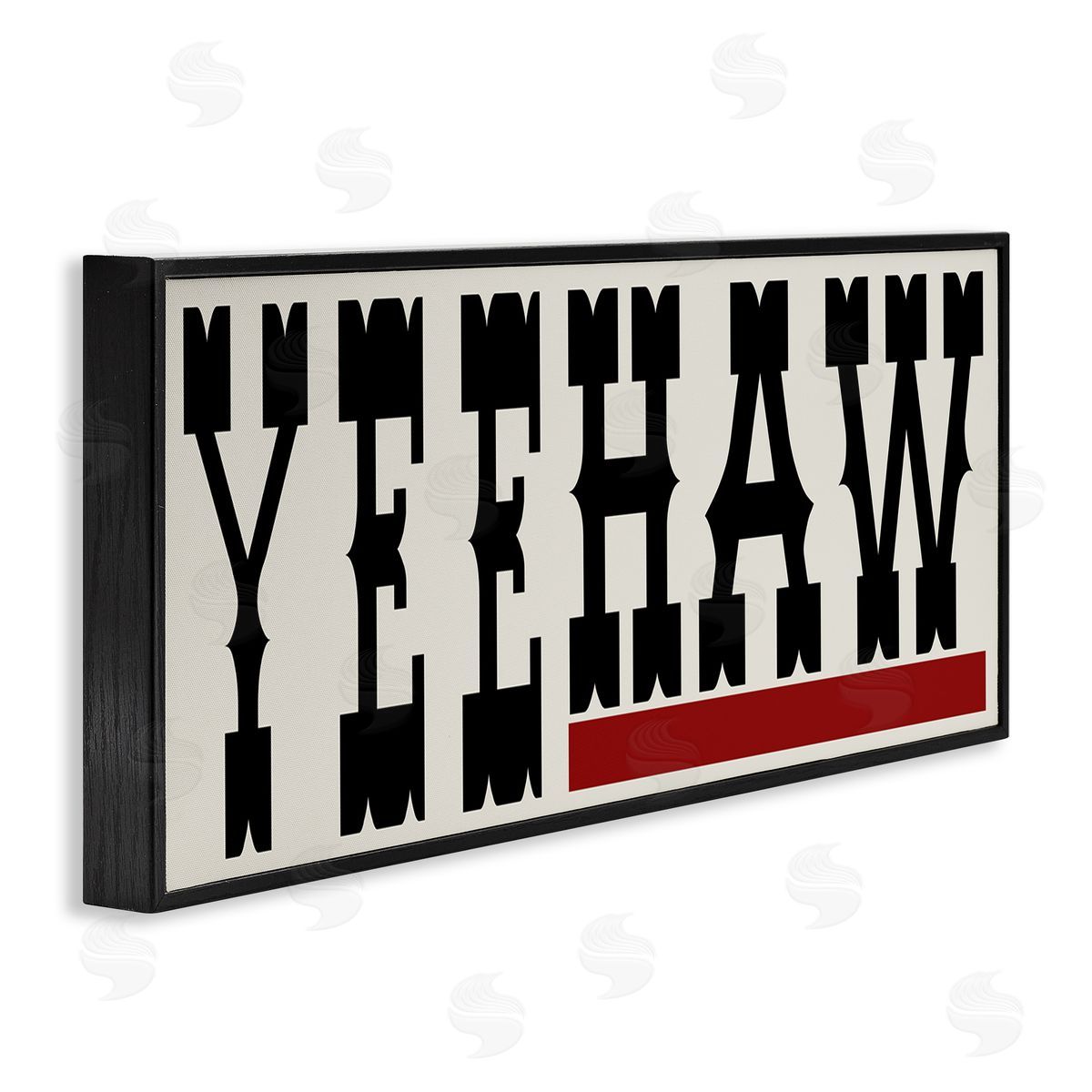 Yeehaw Western Word Black Frame Print Wall Art, Home Decor by Sd Graphics Studio