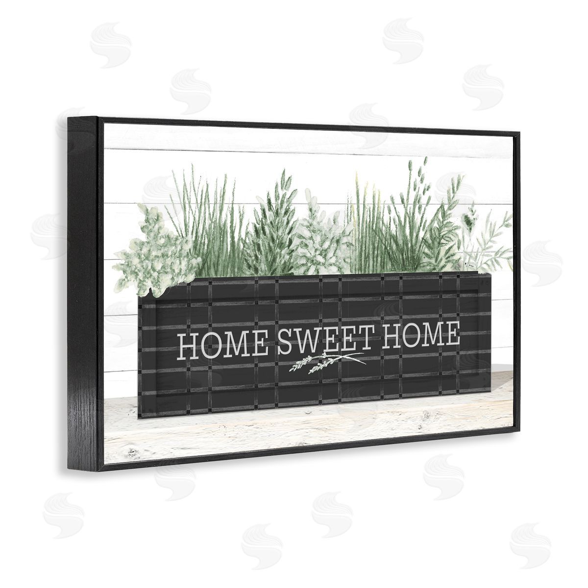 Sweet Home Garden Box Black Frame Print Wall Art, Home Decor by Janice Gaynor