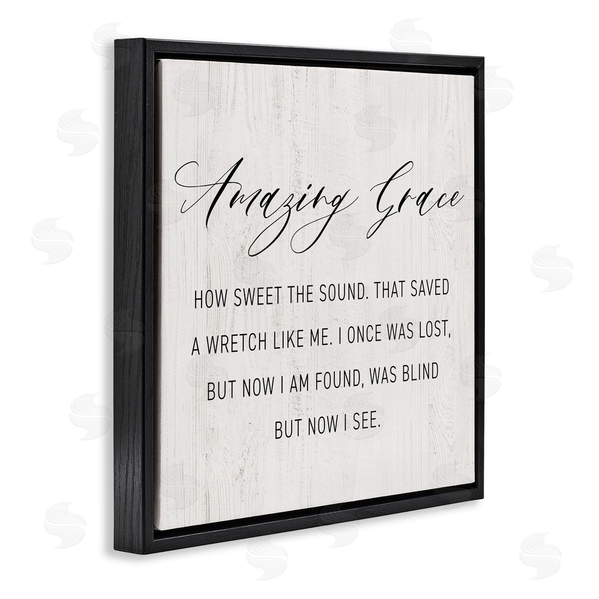 Spiritual Amazing Grace Black Floating Frame Canvas Wall Art, Home Decor by CAD Designs
