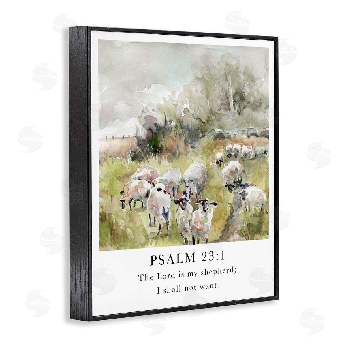 My Shepherd Psalm Black Frame Print Wall Art, Home Decor by Carol Robinson