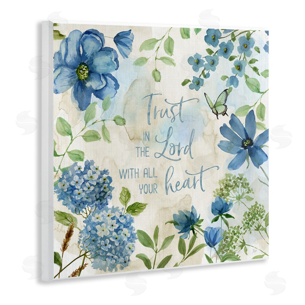 Trust The Lord Floral Wood Plaque Wall Art, Home Decor by Nan