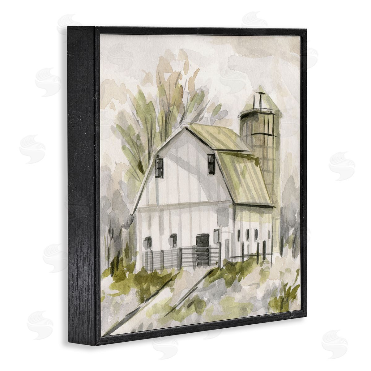 Neutral Farmhouse Barn Black Frame Print Wall Art, Home Decor by Melissa Wang