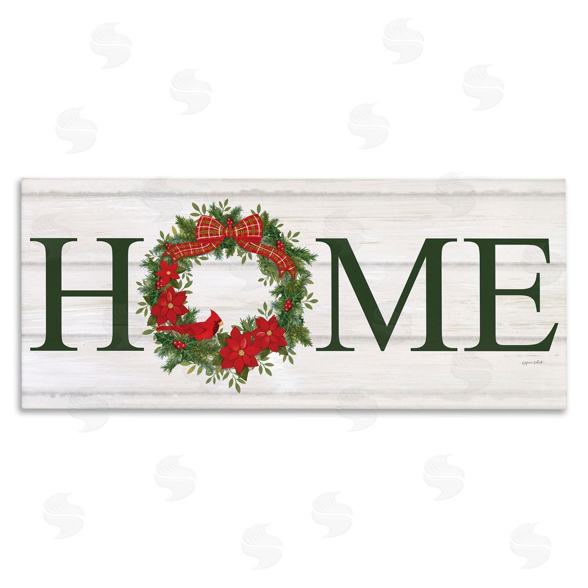 Home Seasonal Wreath Canvas Wall Art, Home Decor by Annie LaPoint