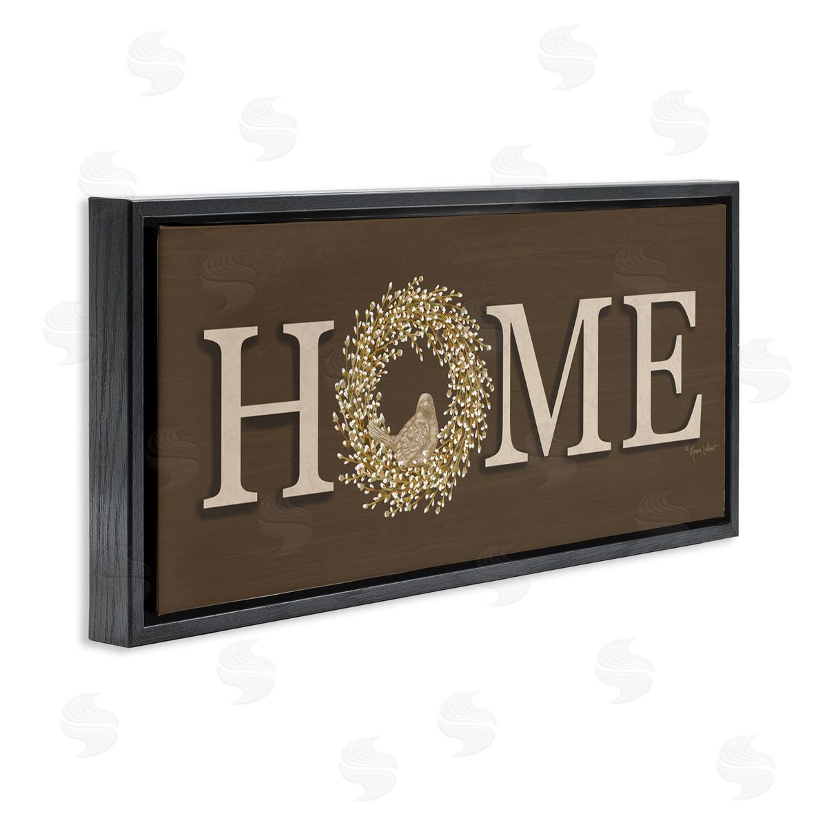 Rustic Seasonal Home Black Floating Frame Canvas Wall Art, Home Decor by Annie LaPoint