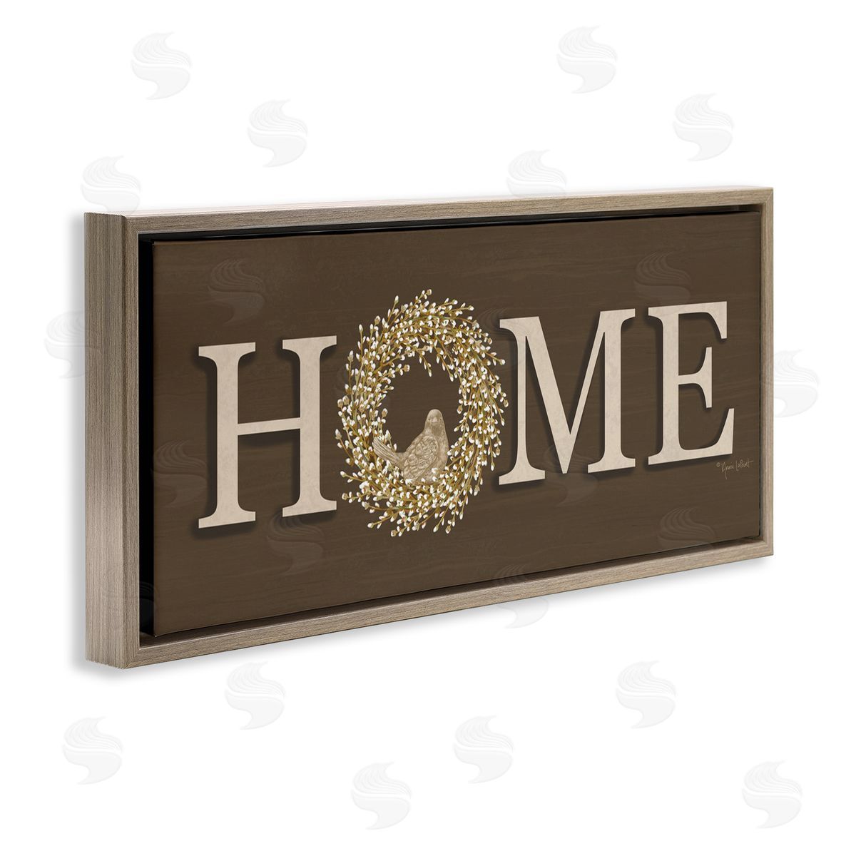 Rustic Seasonal Home Brown Floating Frame Canvas Wall Art, Home Decor by Annie LaPoint