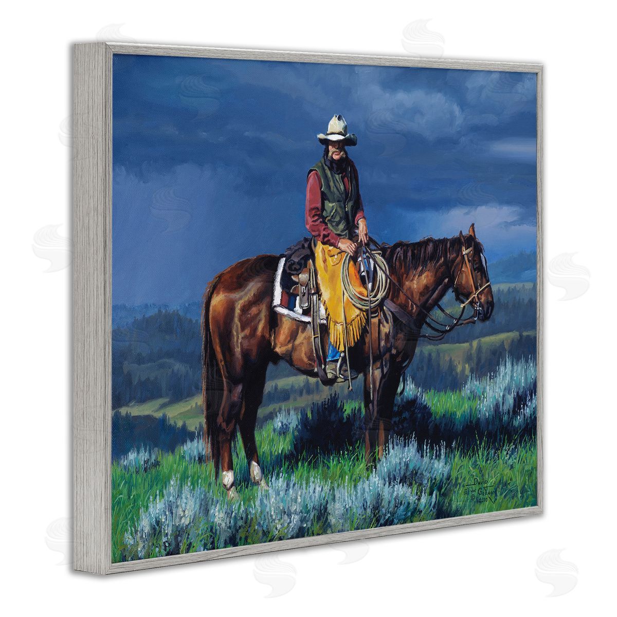 Before The Storm Grey Frame Print Wall Art, Home Decor by David Graham