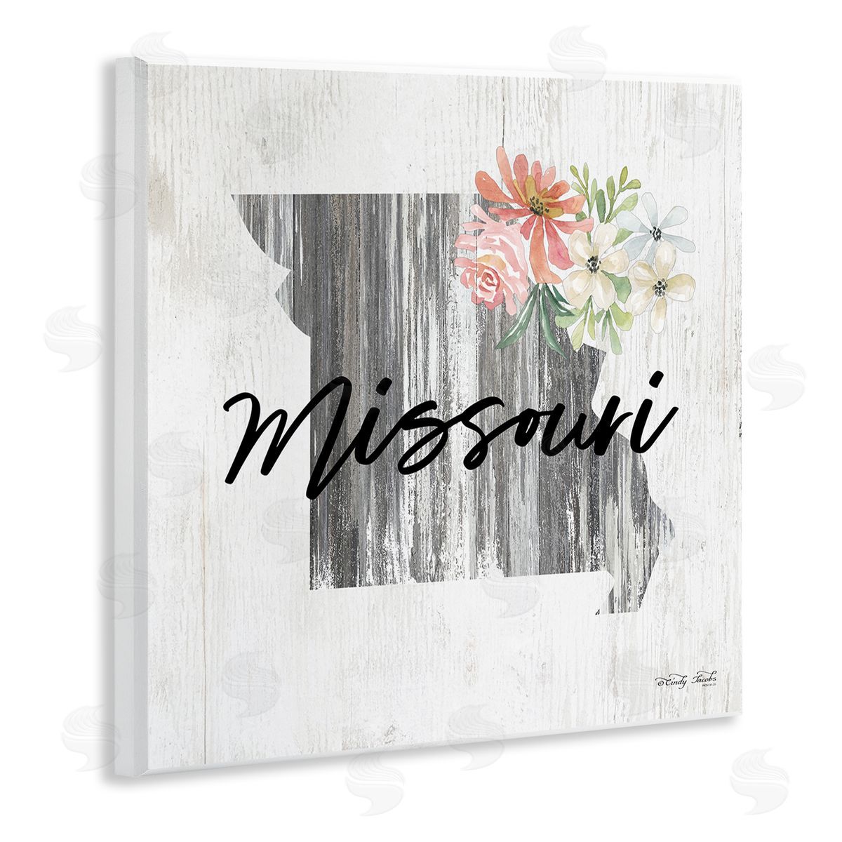 Shabby Chic Missouri Wood Plaque Wall Art, Home Decor by Cindy Jacobs