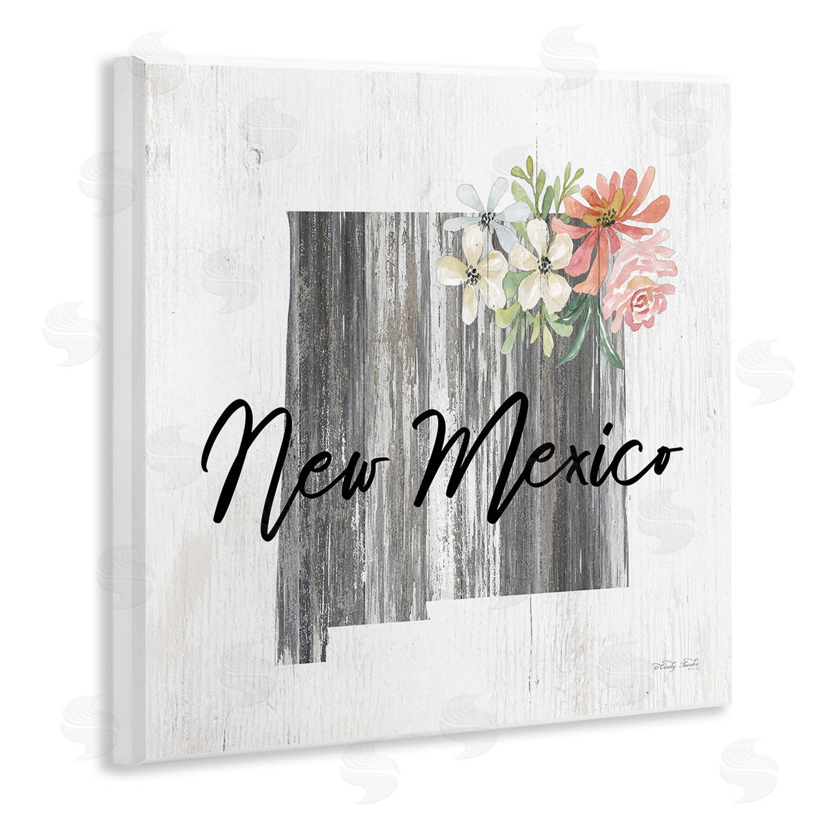 Shabby Chic New Mexico Wood Plaque Wall Art, Home Decor by Cindy Jacobs