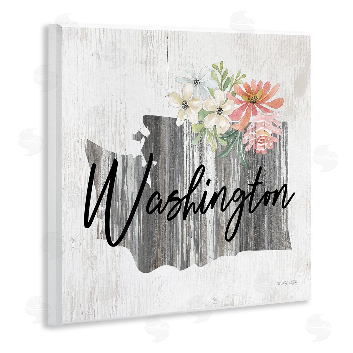 Shabby Chic Washington Wood Plaque Wall Art, Home Decor by Cindy Jacobs