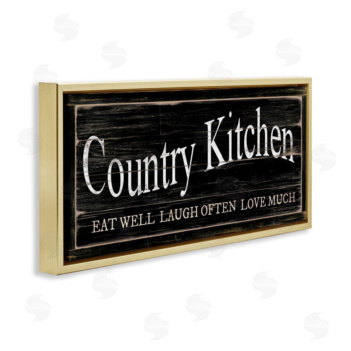 Rustic Country Kitchen Gold Floating Frame Canvas Wall Art, Home Decor by Cindy Jacobs