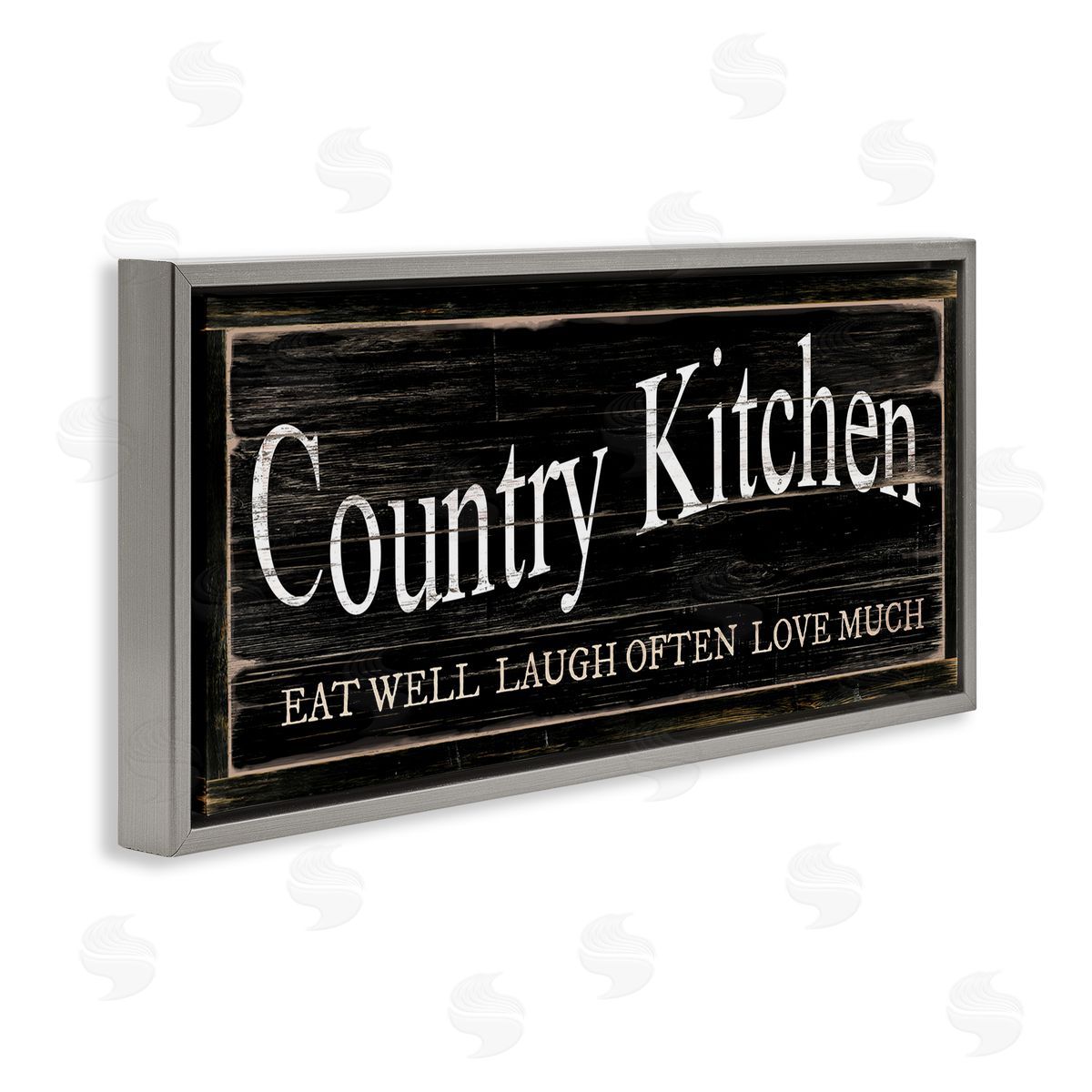 Rustic Country Kitchen Grey Floating Frame Canvas Wall Art, Home Decor by Cindy Jacobs