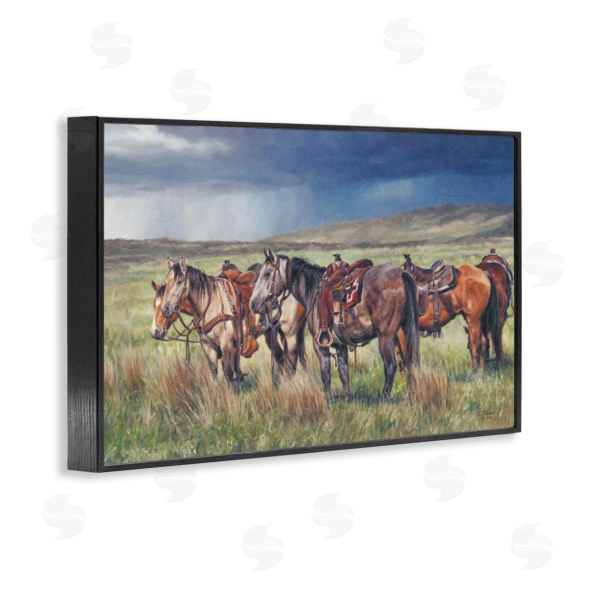 Hurry Up and Wait Black Frame Print Wall Art, Home Decor by David Graham