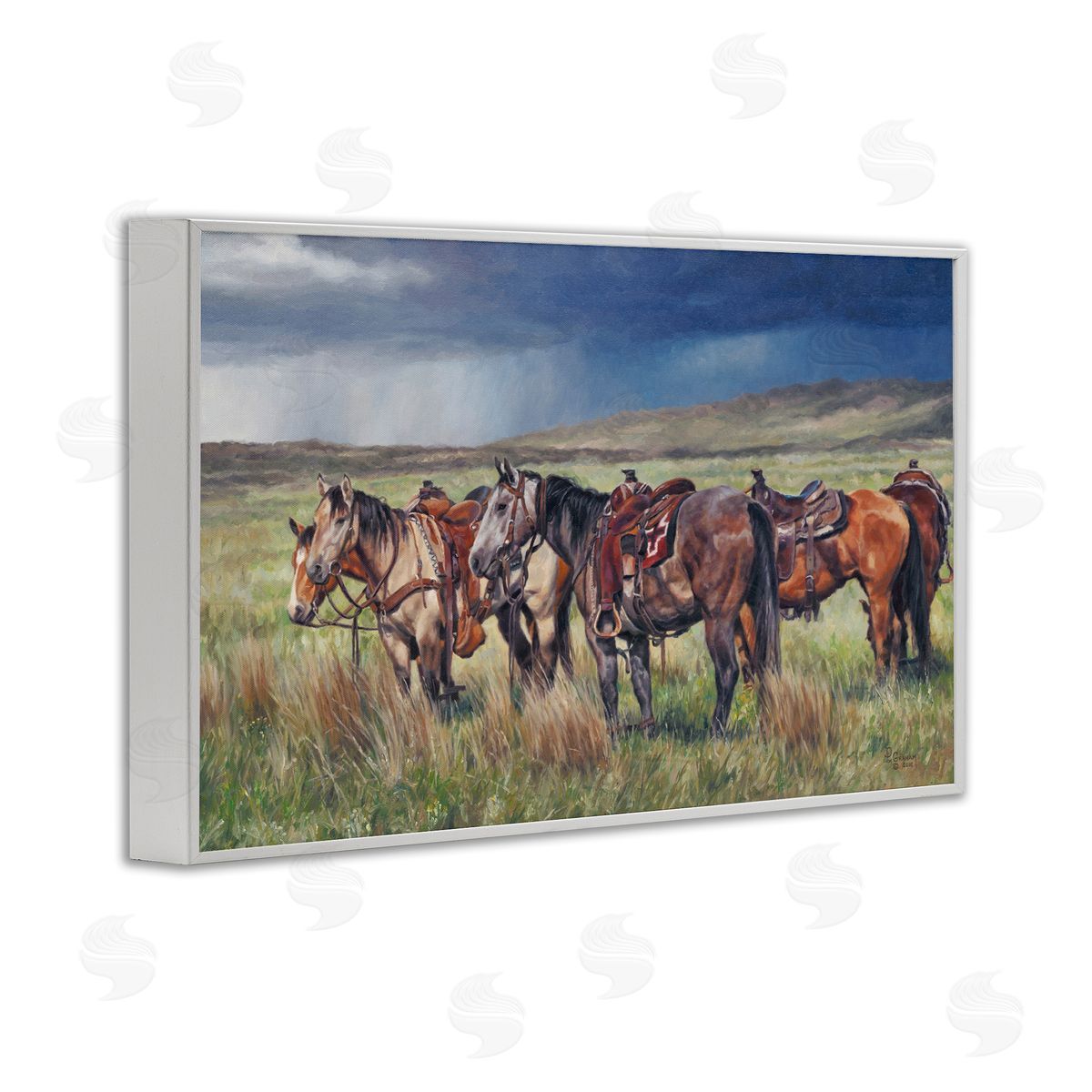 Hurry Up and Wait White Frame Print Wall Art, Home Decor by David Graham