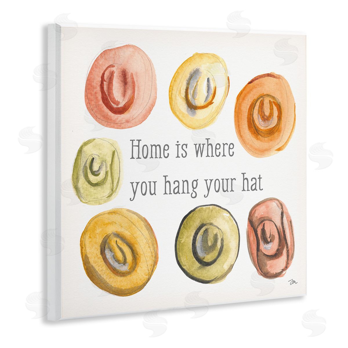Hang Your Hat Phrase Wood Plaque Wall Art, Home Decor by Jessica Mingo