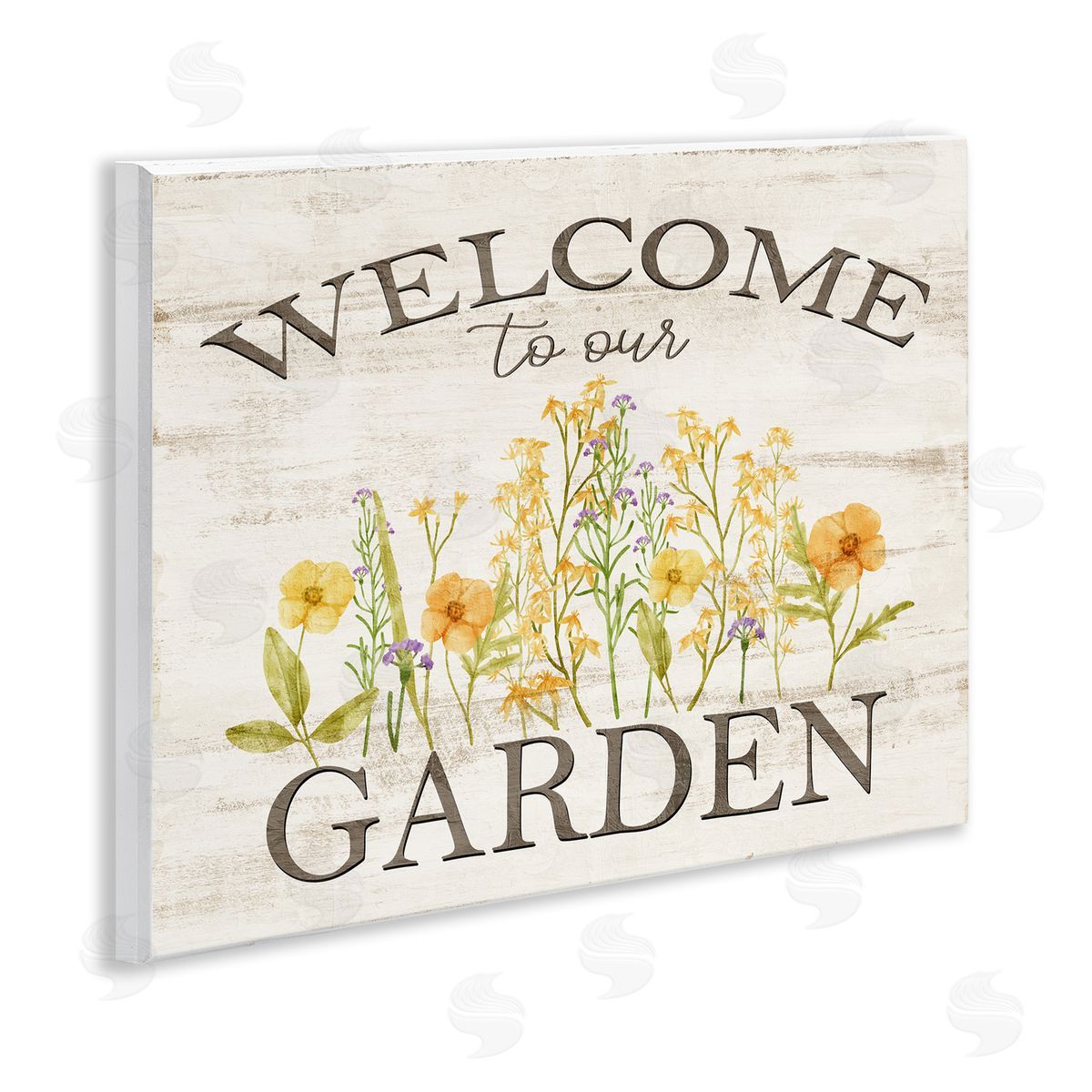 Welcome To Our Garden Wood Plaque Wall Art, Home Decor by Kim Allen