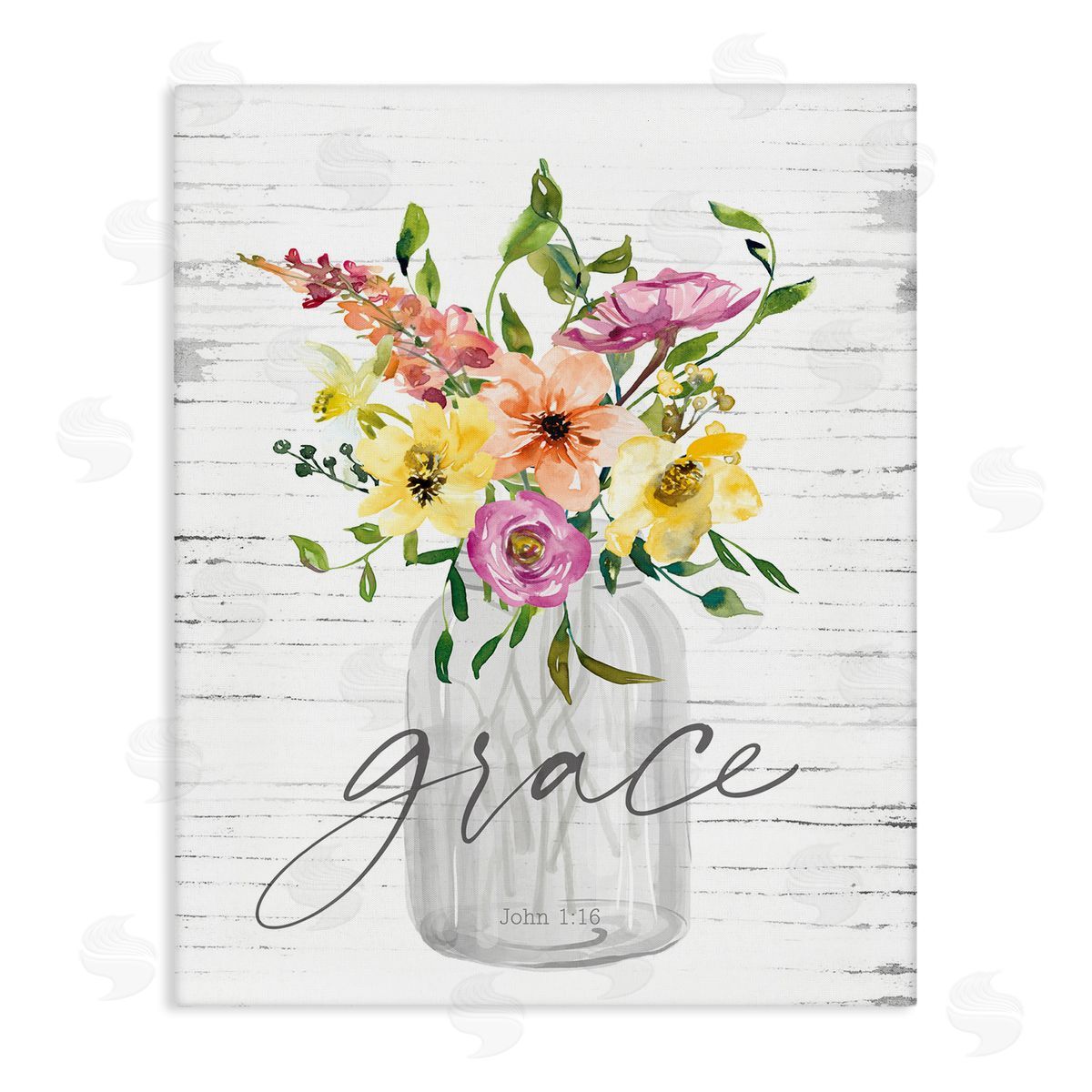 Spiritual Grace Bouquet Canvas Wall Art, Home Decor by Lettered and Lined