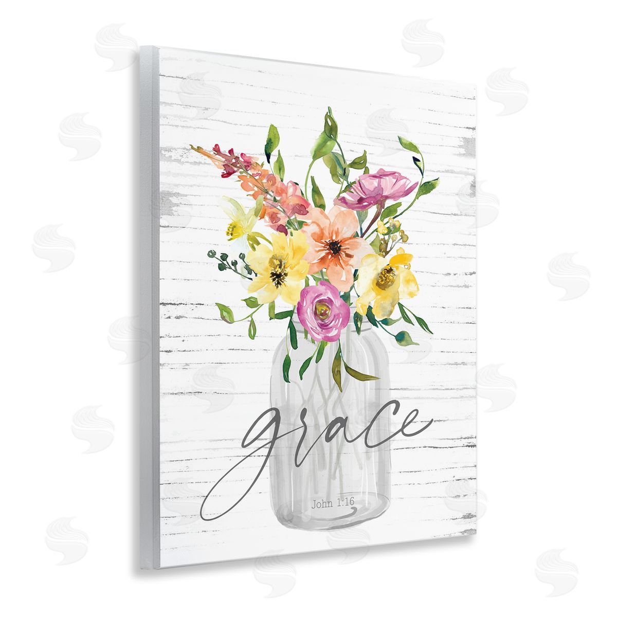 Spiritual Grace Bouquet Wood Plaque Wall Art, Home Decor by Lettered and Lined