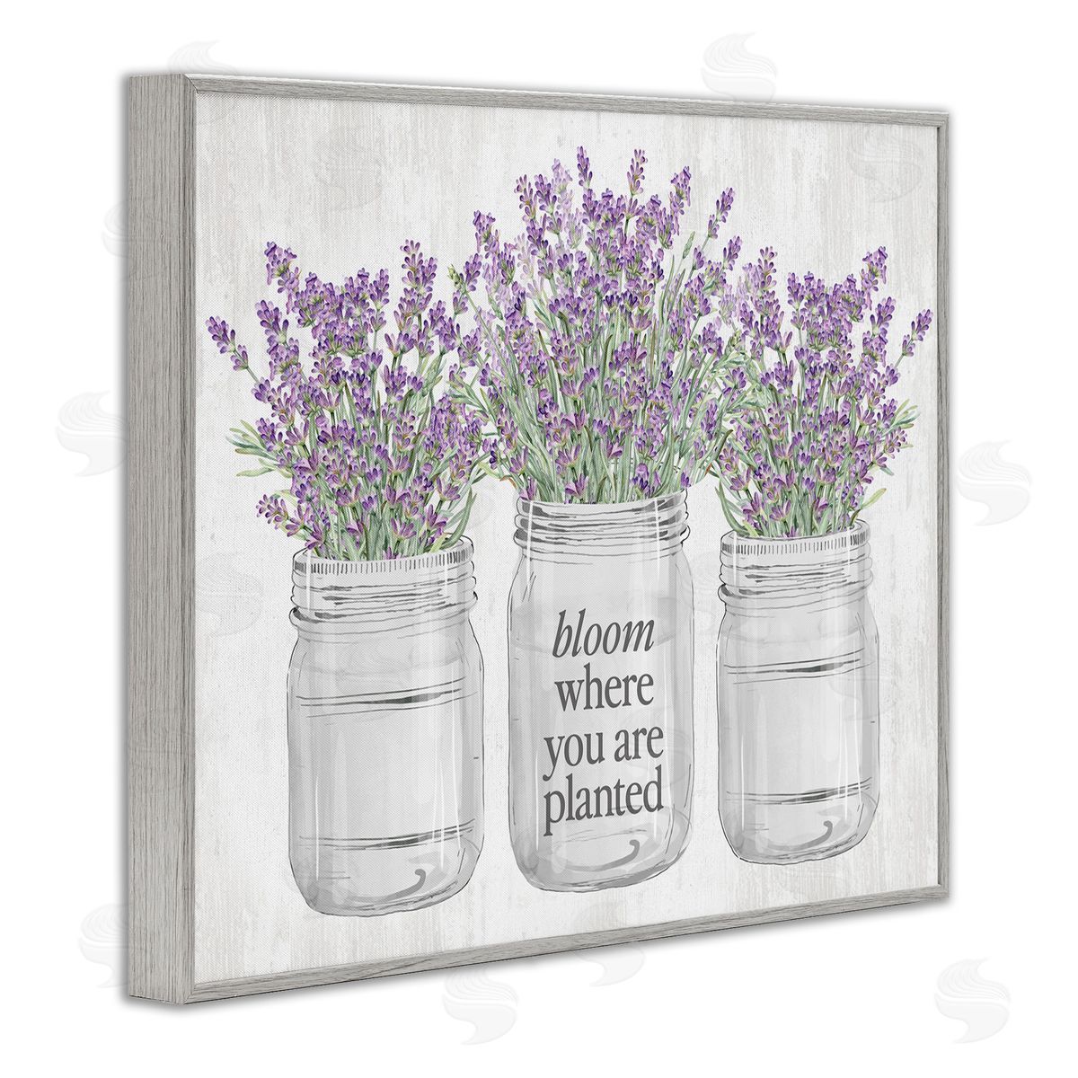Where You're Planted Grey Frame Print Wall Art, Home Decor by Lettered and Lined