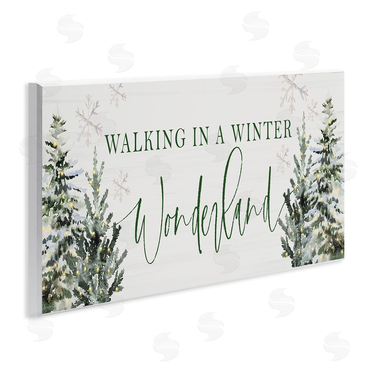 Winter Wonderland Trees Wood Plaque Wall Art, Home Decor by Lux + Me Designs