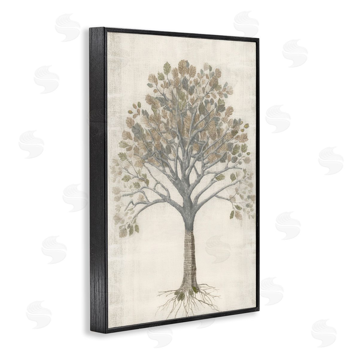 Wise Tree Impression Black Frame Print Wall Art, Home Decor by Petal Prints Design