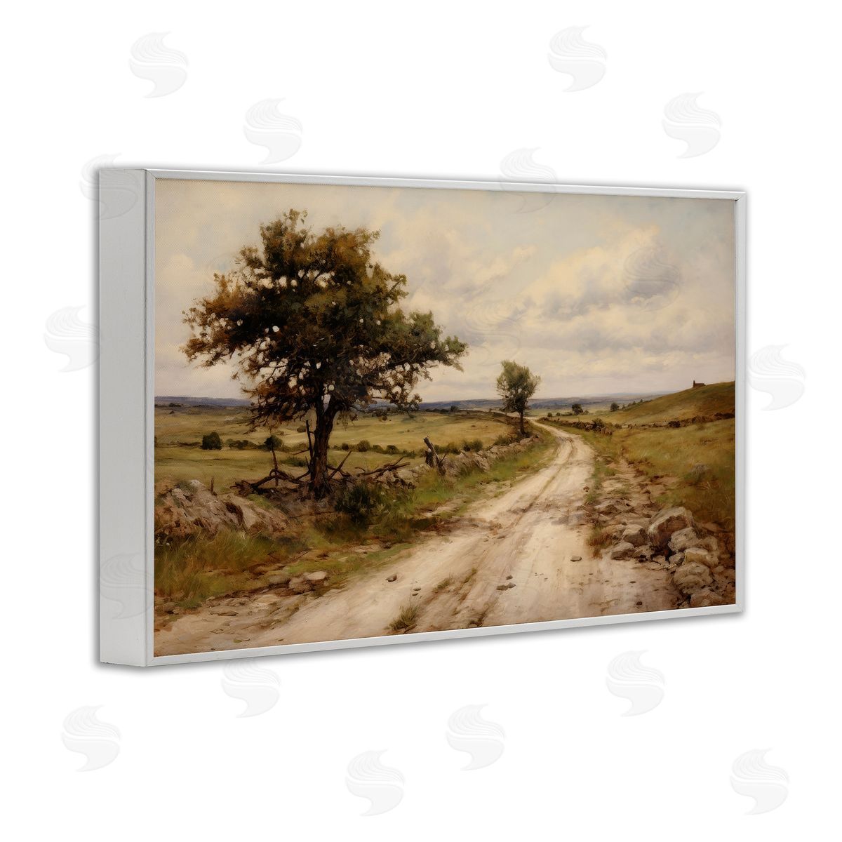 Petal Prints Design Road To Nowhere White Framed Giclee Wall Art Print