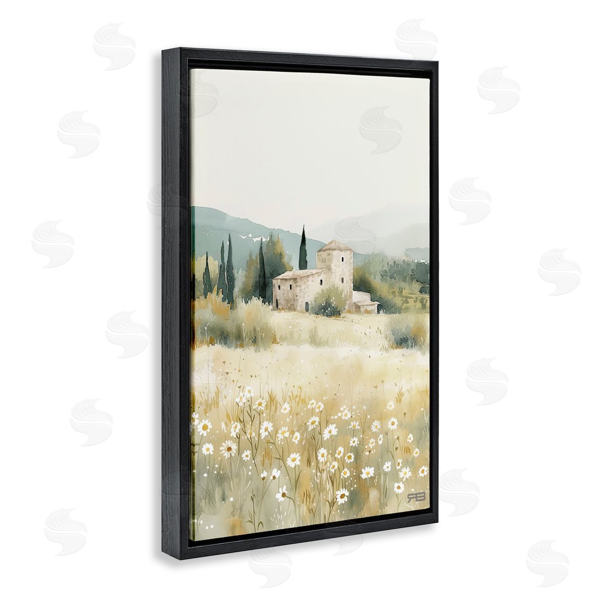 Nu Horizon Countryside Black Floating Frame Canvas Wall Art, Home Decor by Roozbeh Bahramali