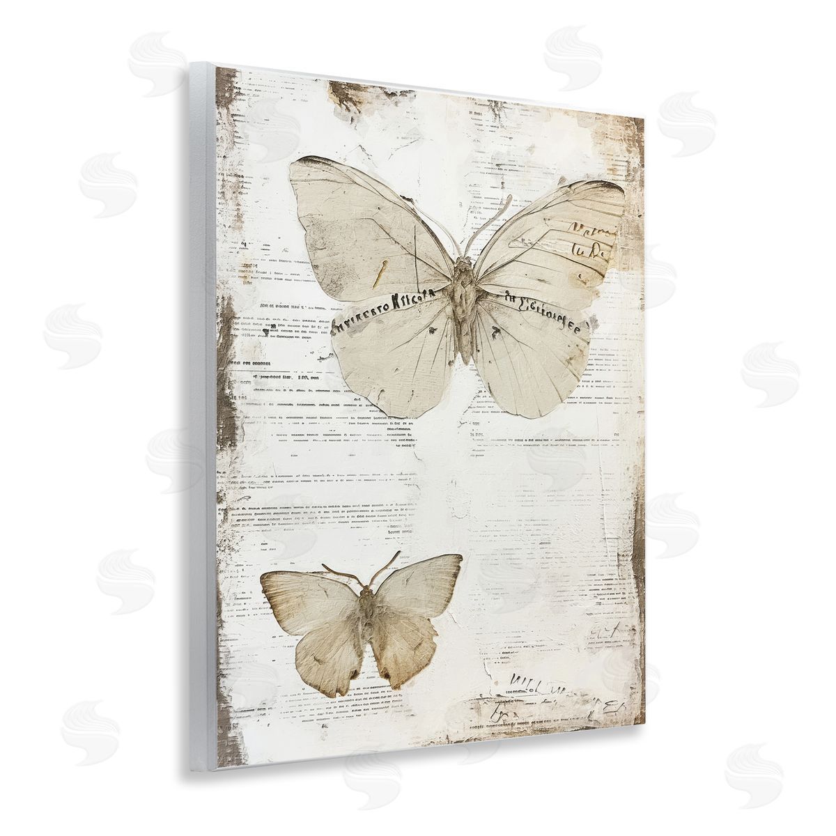 Riley B Butterfly Journal Collage Wooden Wall Plaque Art Print