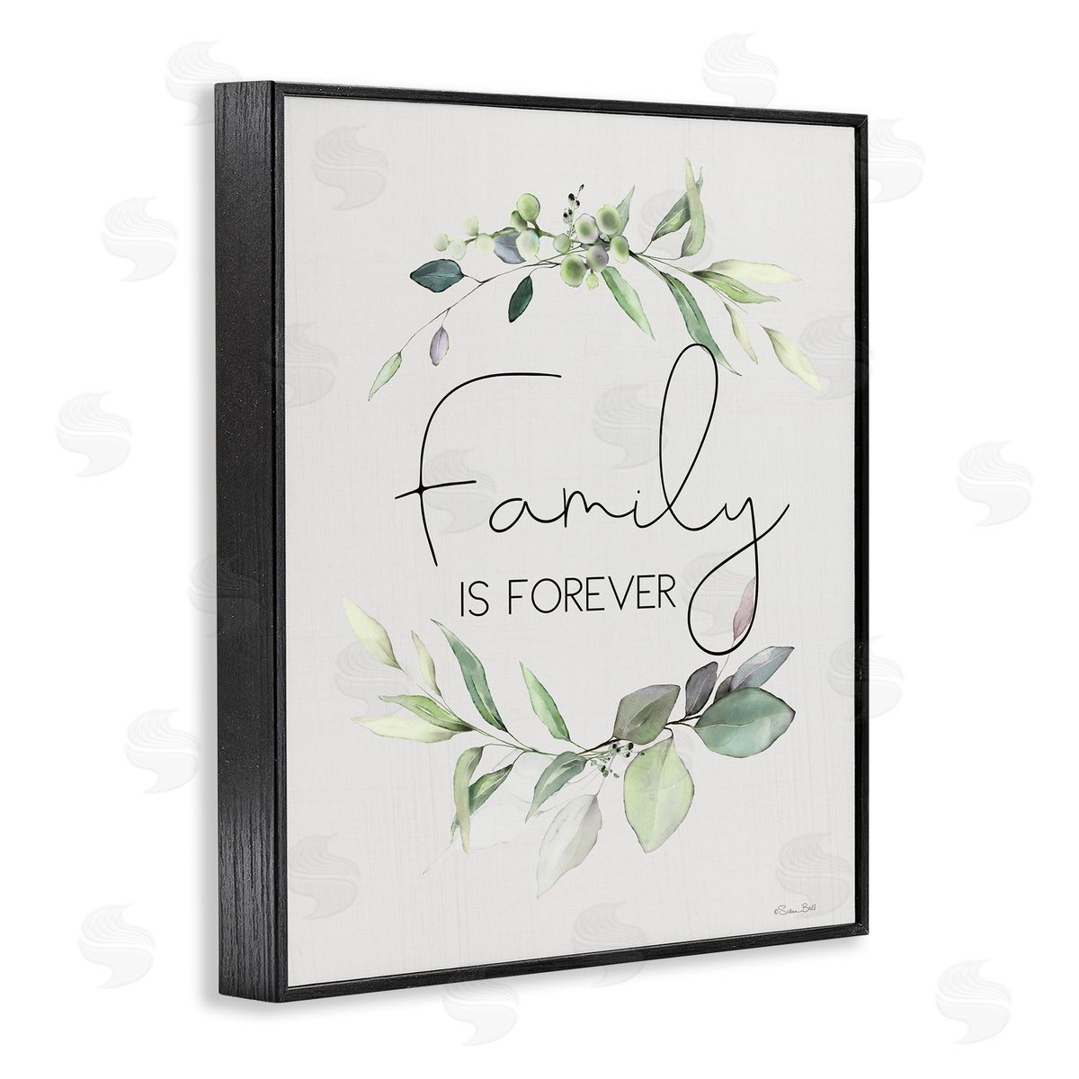 Family Is Forever Black Frame Print Wall Art, Home Decor by Susan Ball