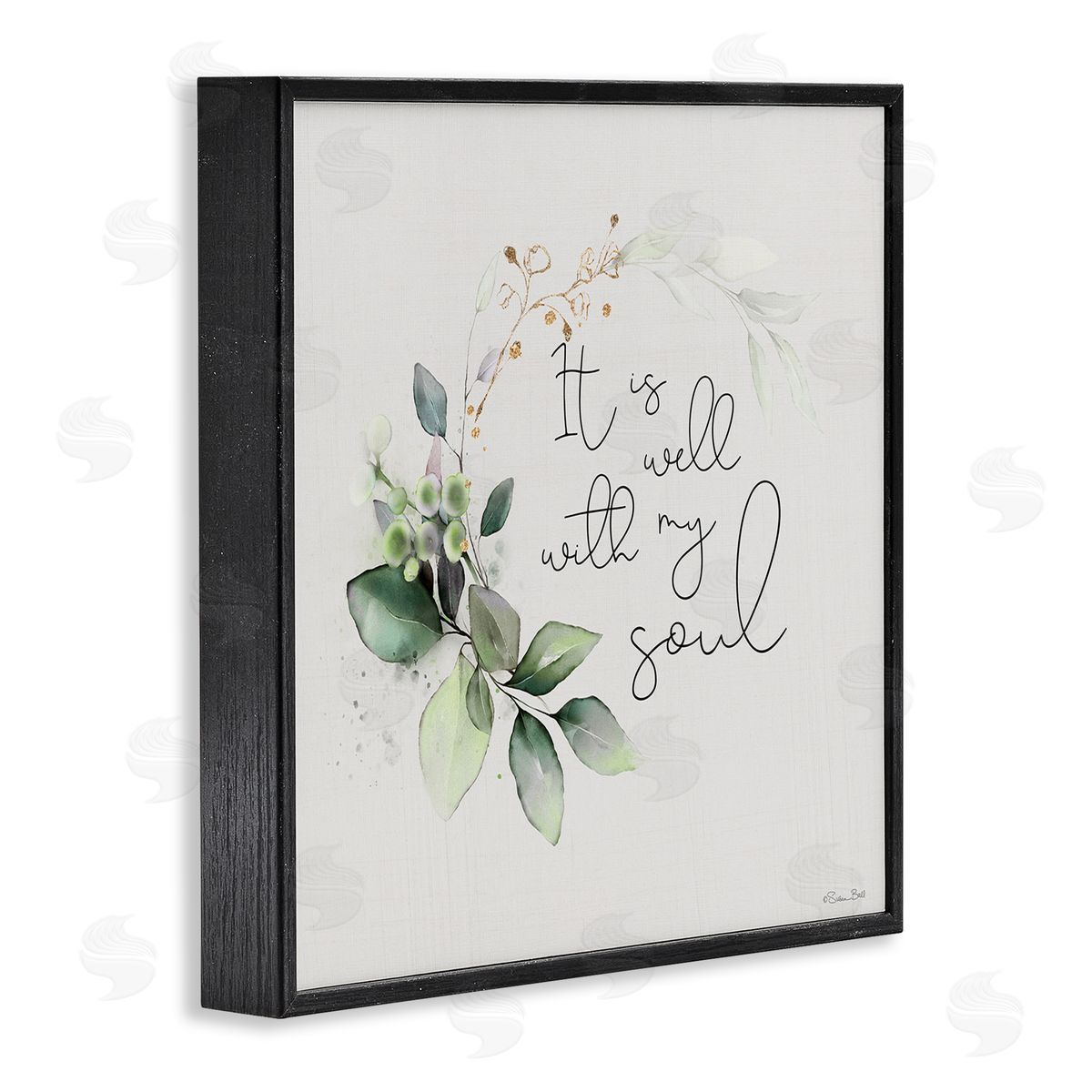 Well With My Soul Black Frame Print Wall Art, Home Decor by Susan Ball