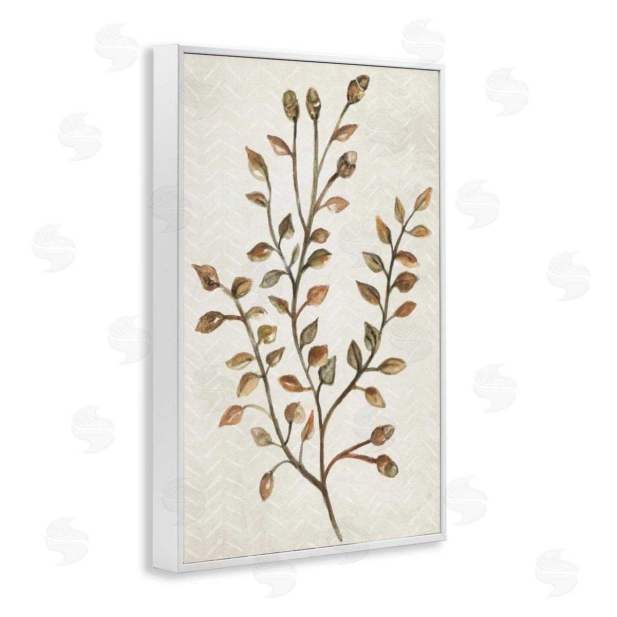 Garden Botanics Sprig White Frame Print Wall Art, Home Decor by Janice Gaynor