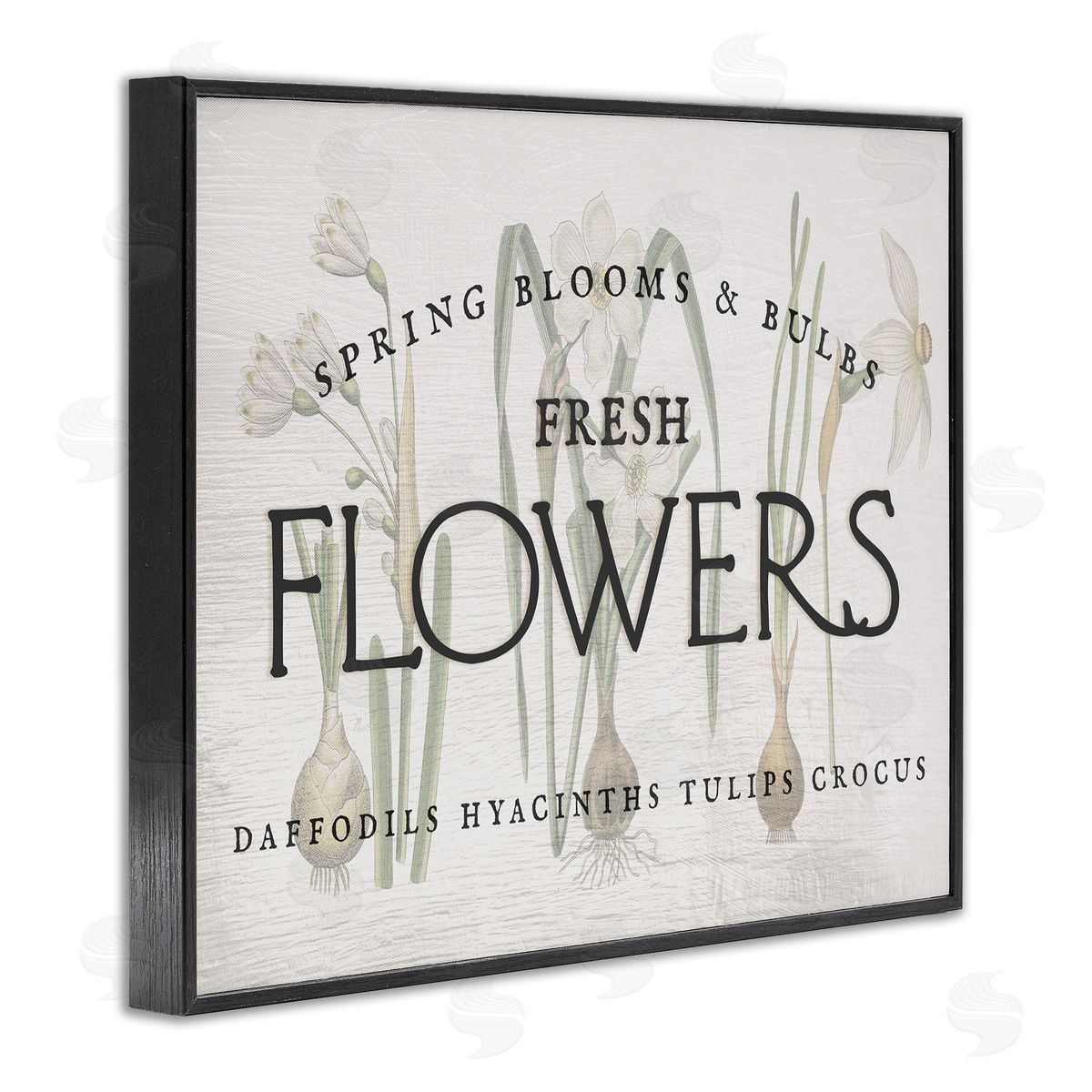 Fresh Flowers Market Black Frame Print Wall Art, Home Decor by Ziwei Li