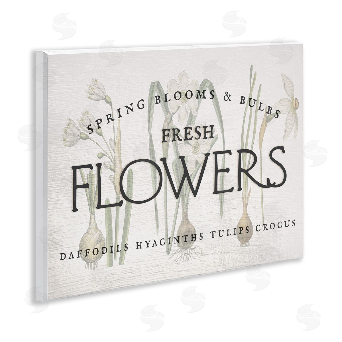 Fresh Flowers Market Wood Plaque Wall Art, Home Decor by Ziwei Li