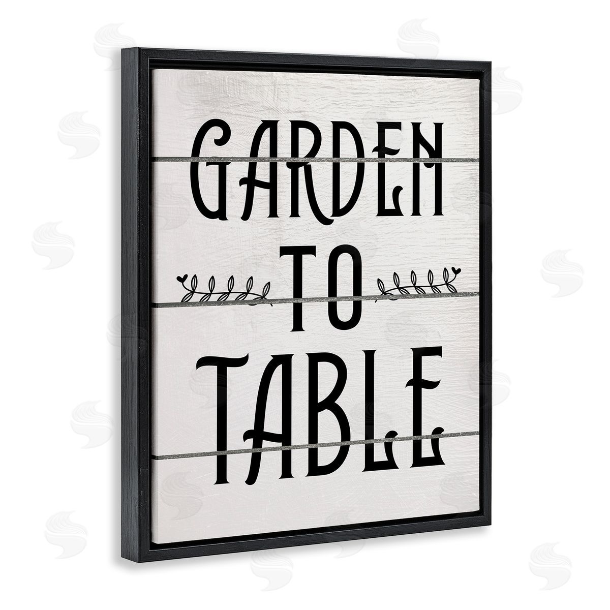 Garden To Table Black Floating Frame Canvas Wall Art, Home Decor by Ziwei Li