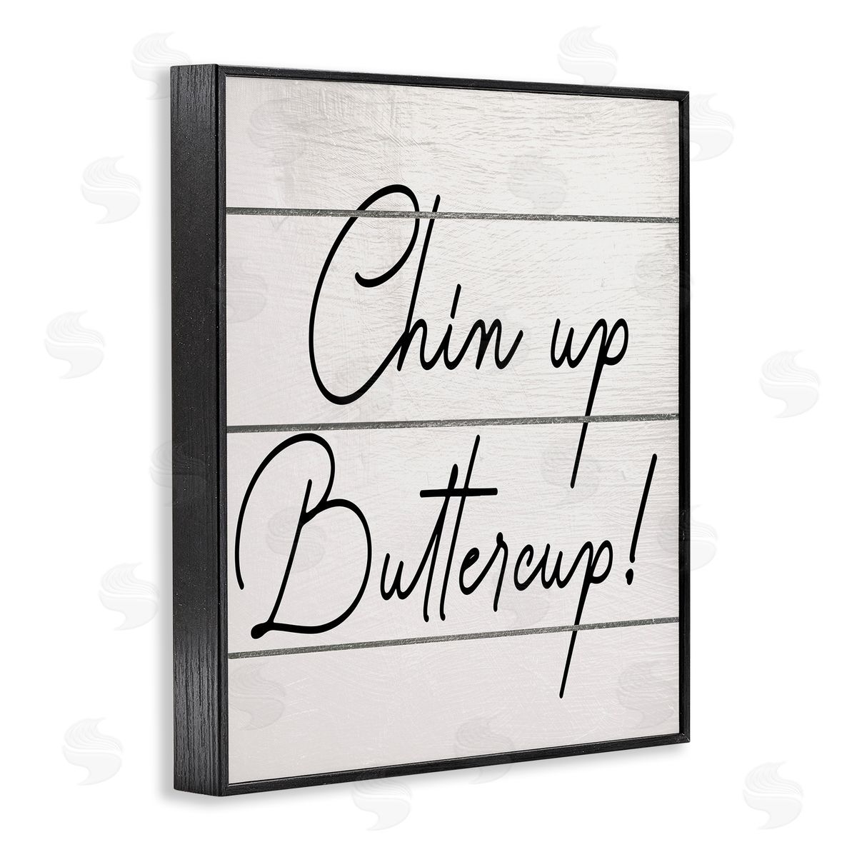 Chin Up Buttercup Black Frame Print Wall Art, Home Decor by Ziwei Li