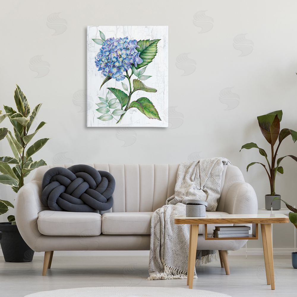 Levison Design English Manor Hydrangea Canvas Wall Art Print in Room