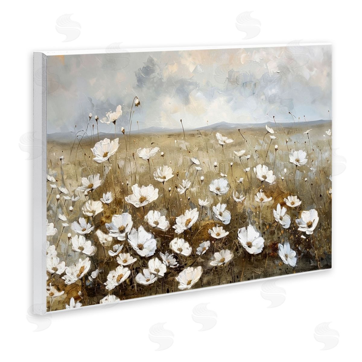 Prairie Wildflower Field Wood Plaque Wall Art, Home Decor by Ramona Murdock