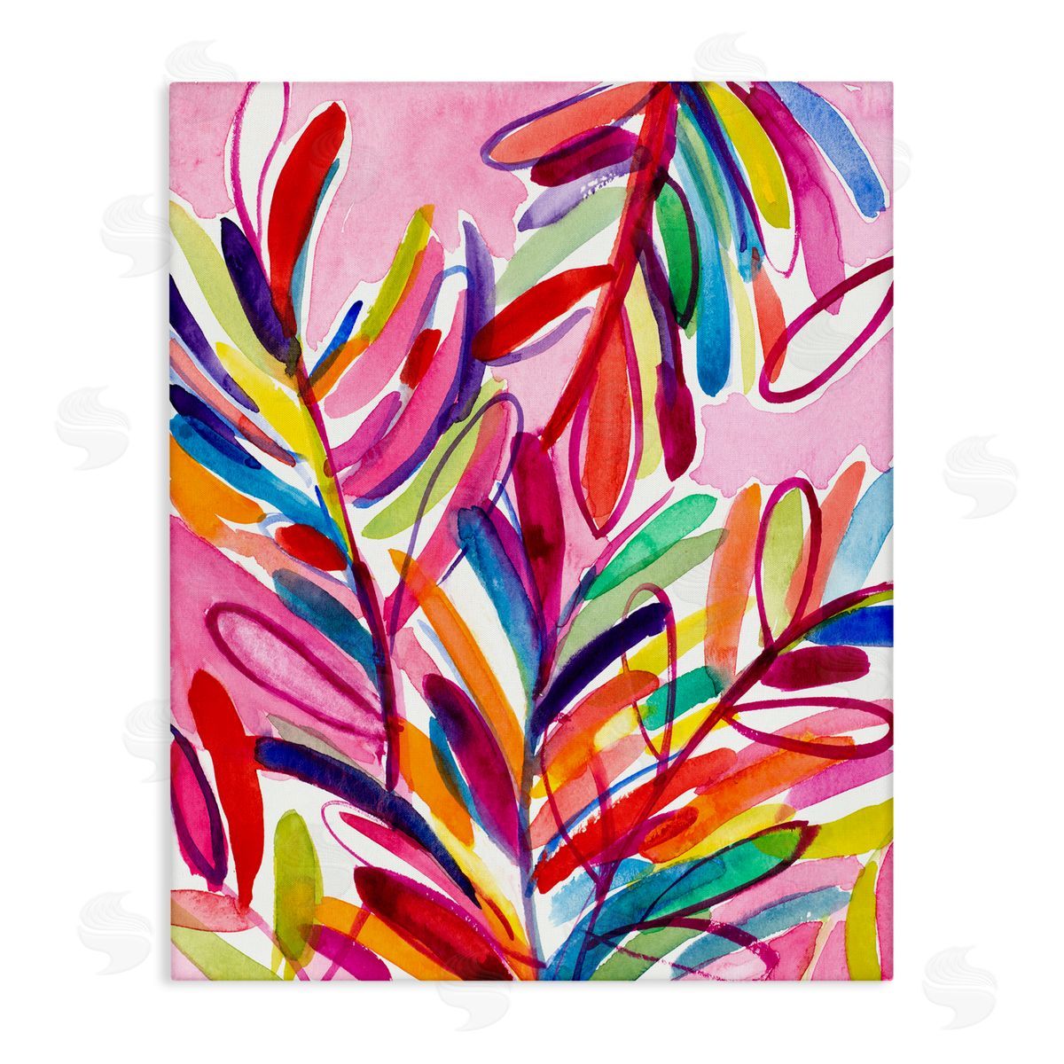 Bold Tropical Leaves Canvas Wall Art, Home Decor by Lanie Loreth