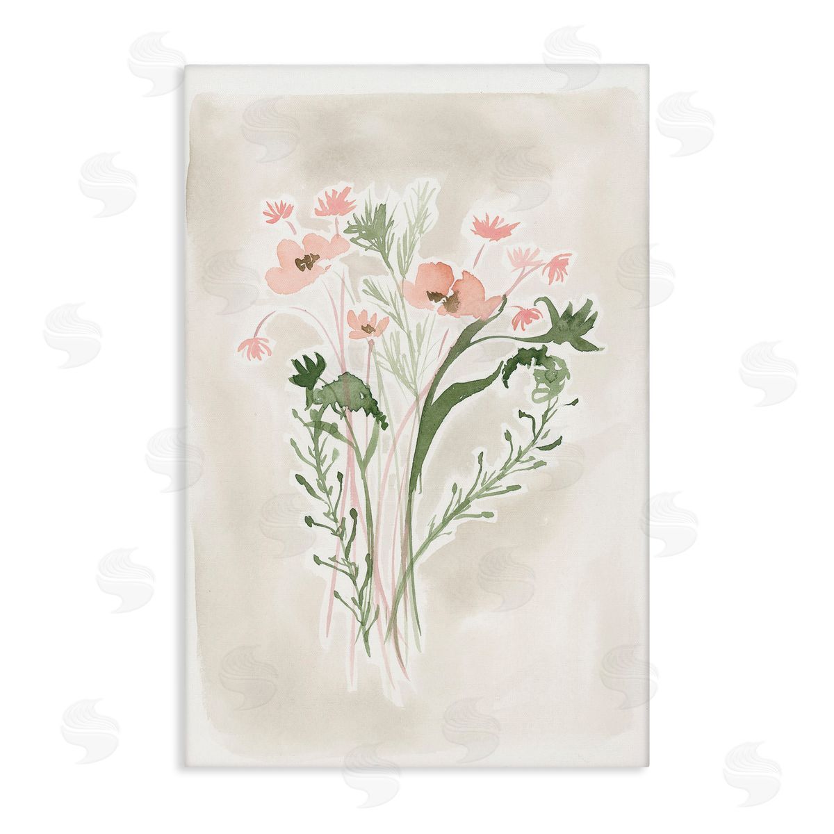 Soft Organic Florals Canvas Wall Art, Home Decor by Lucille Price