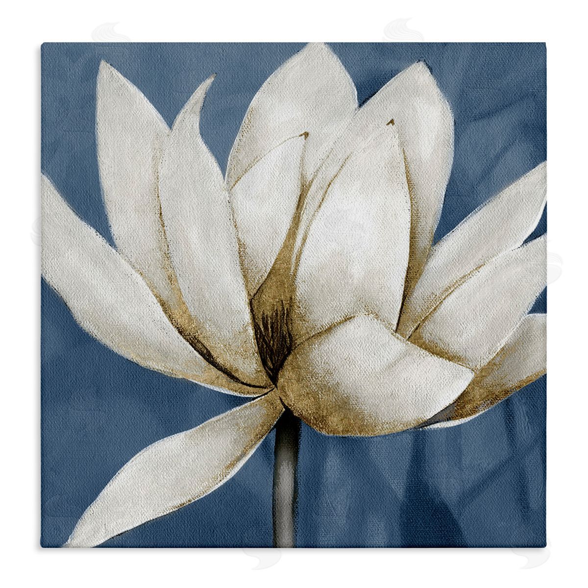 White Lotus Blooms Canvas Wall Art, Home Decor by Carol Robinson