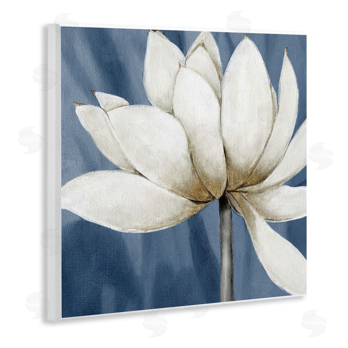 White Lotus Petals Wood Plaque Wall Art, Home Decor by Carol Robinson