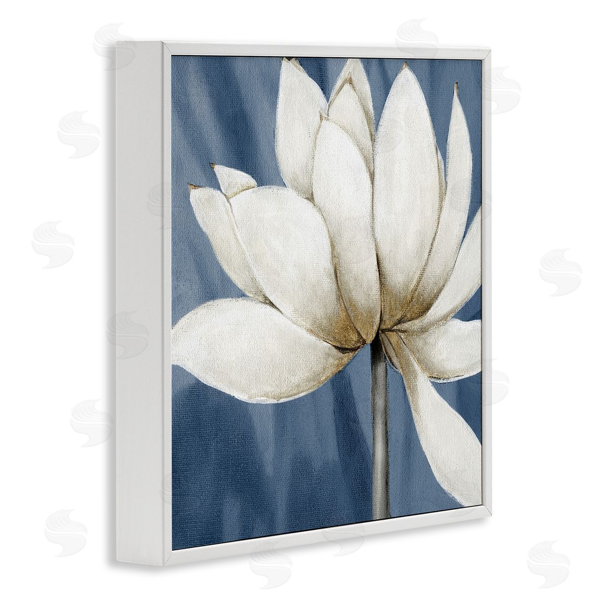 White Lotus Petals White Frame Print Wall Art, Home Decor by Carol Robinson