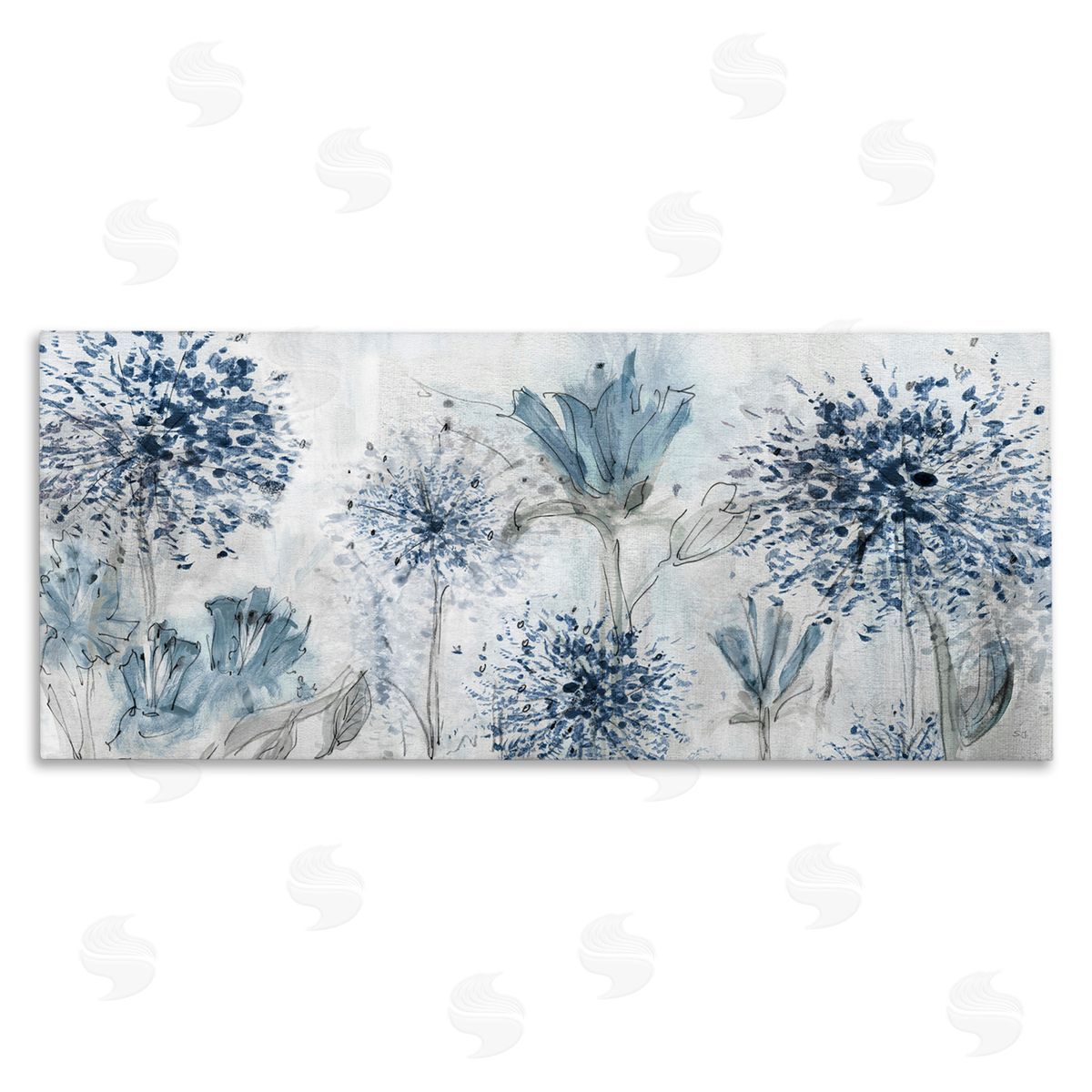 Speckled Flower Impressions Canvas Wall Art, Home Decor by Susan Jill