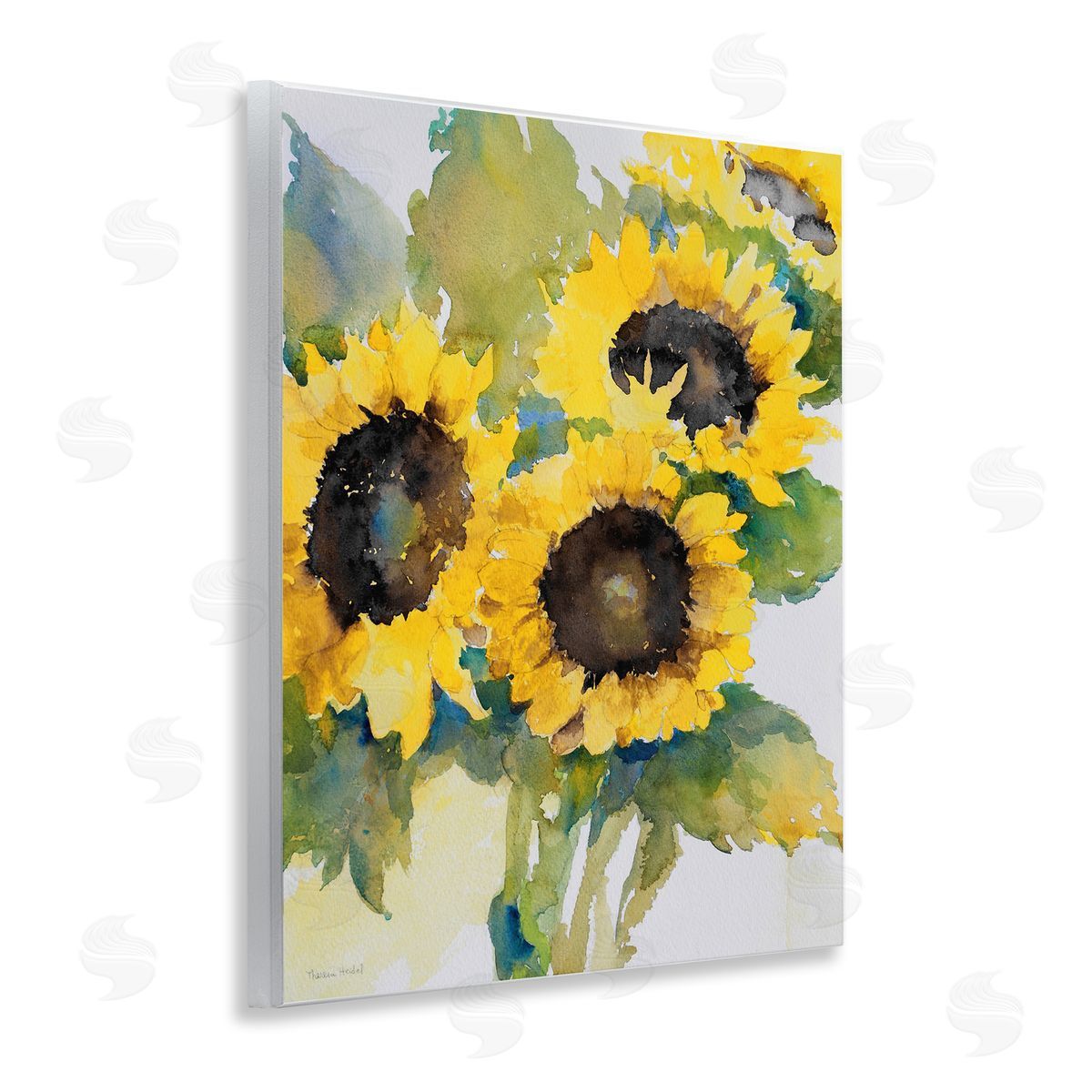 Blooming Sunflower Bundle Wood Plaque Wall Art, Home Decor by Theresa Heidel