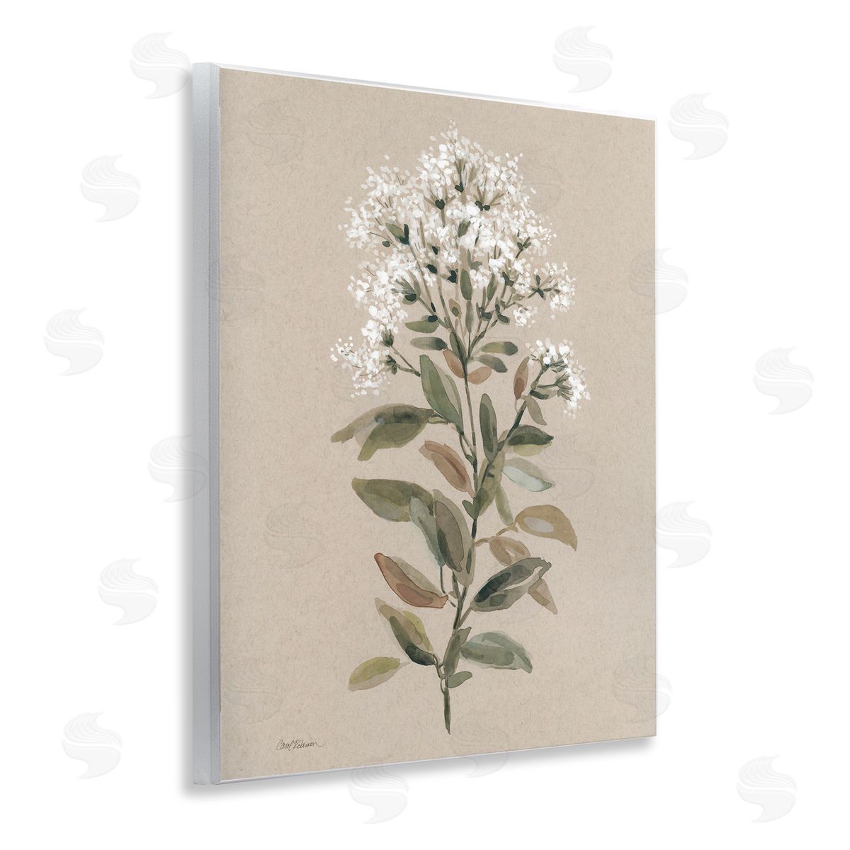 Blooming Watercolor Flower Wood Plaque Wall Art, Home Decor by Carol Robinson