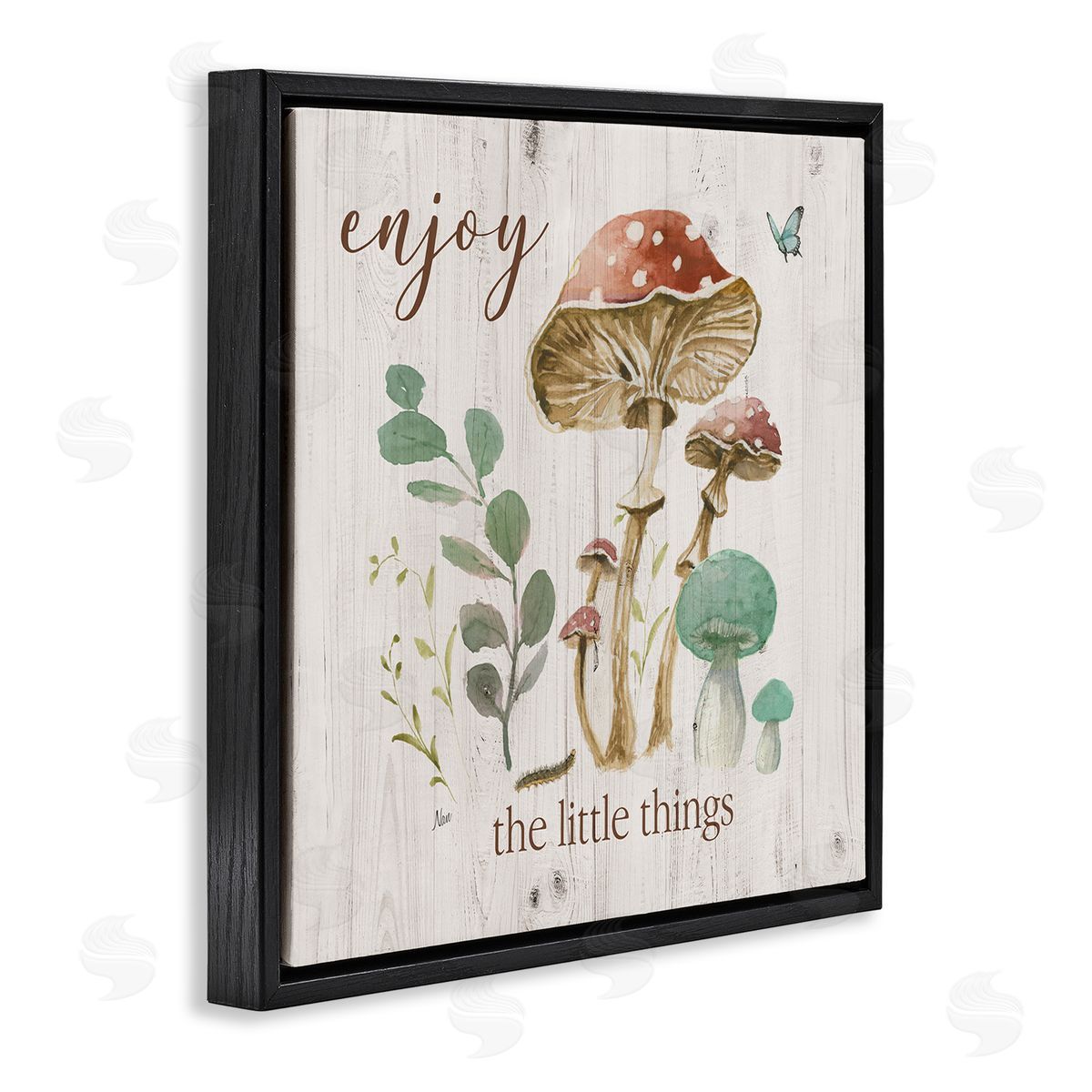 Nan Enjoy Little Things Black Floating Frame Canvas Wall Art Print