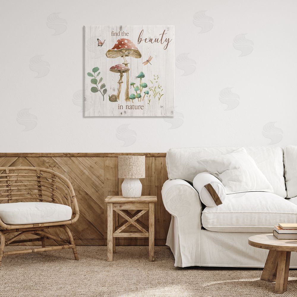 Nan Find Beauty In Nature Canvas Wall Art Print in Room