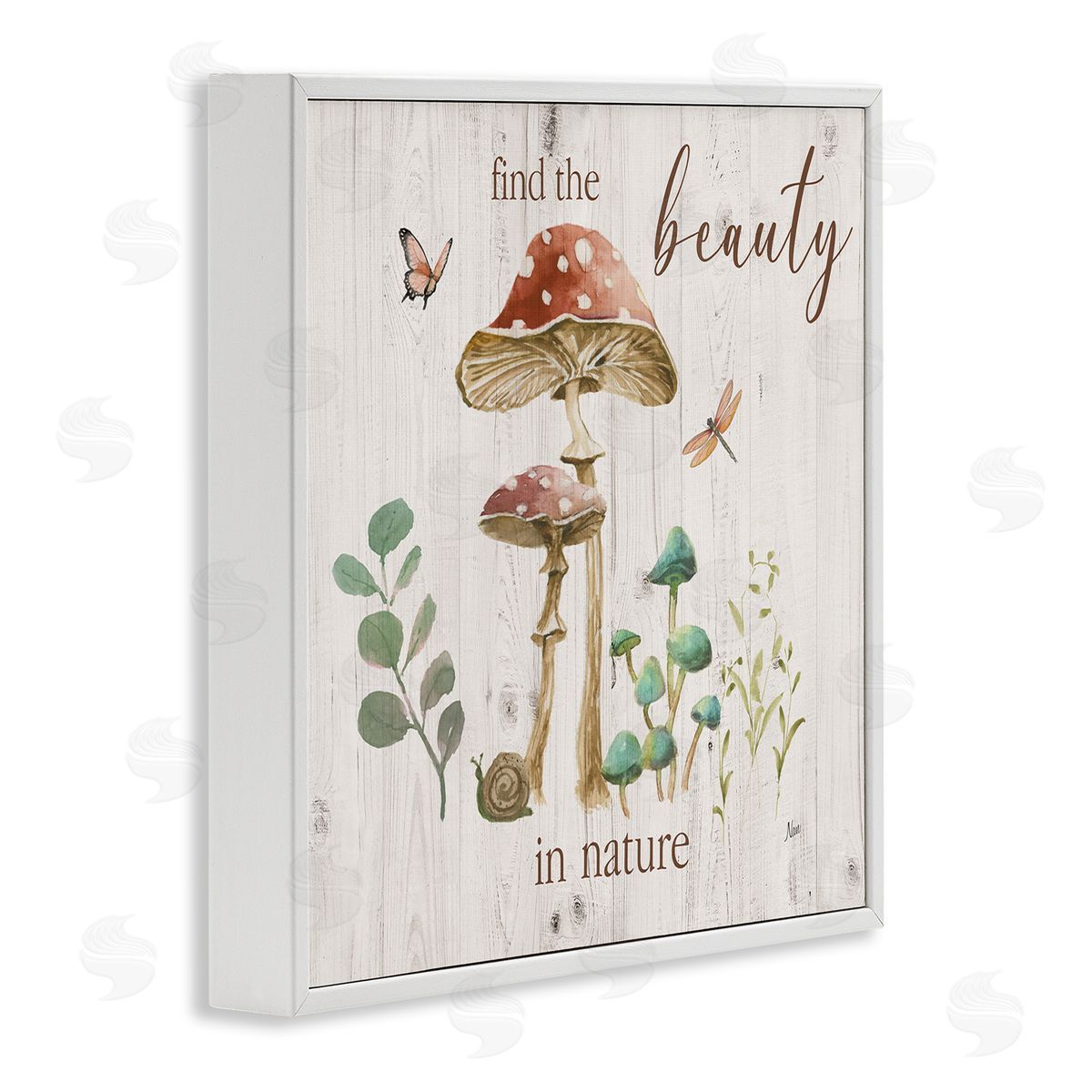 Nan Find Beauty In Nature White Framed Giclee Wall Art Print