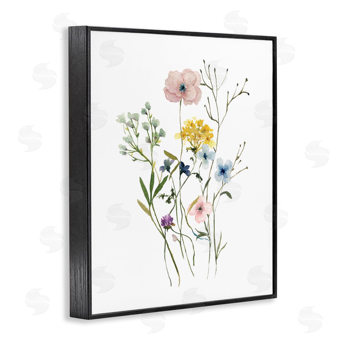 Wild Country Blooms Black Frame Print Wall Art, Home Decor by Livi Finn